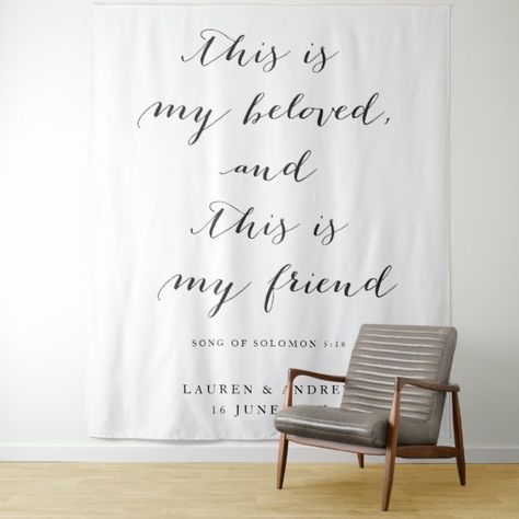 Beloved Scripture Wedding Ceremony Backdrop #affiliate , #AFFILIATE, #Wedding#Ceremony#Backdrop#Shop Biblical Wedding, Scripture Wedding, Roman Wedding, Wedding Scripture, Wedding Bible Verses, Wedding Verses, Wedding Banners, Clever Sayings, Popular Bible Verses