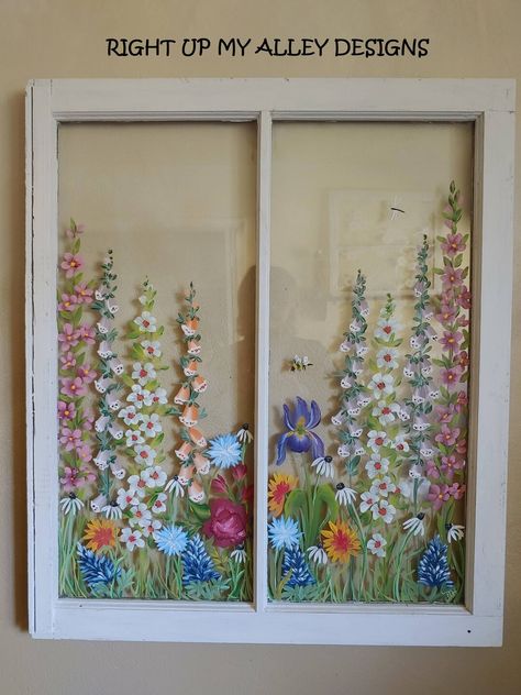 This Home Decor item by RightUpMyAlleyDesign has 152 favorites from Etsy shoppers. Ships from United States. Listed on 10 Jul, 2023 Old Windows Painted, Window Pane Art, Repurposed Window, Painted Window Art, Painting On Glass Windows, Old Window Projects, Window Mural, Window Crafts, Window Garden