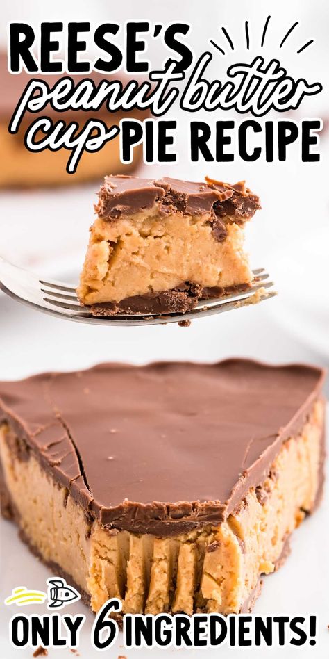 Resses Peanut Butter Pie No Bake, Reese’s Peanut Butter Cup Pie, Chocolate Chip Peanut Butter Pie, Reeses Peanut Butter Cup Pie, Peanut Butter Cup Pie Recipe, Reeses Pie, Pb Pie, Reese Peanut Butter Pie, Peanut Butter Chocolate Pie