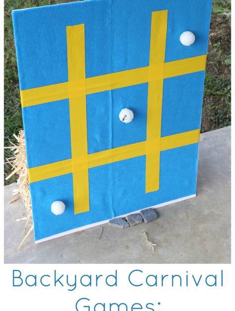 Backyard Carnival Games for Kids: Sticky Tic Tac Toe Backyard Carnival Games, Backyard Carnival, Diy Carnival Games, Fall Festival Games, Carnival Games For Kids, Fall Carnival, Diy Carnival, Festival Games, Spring Carnival