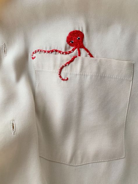 Hand Embroidered Shirt Ideas, Embroidery Designs For Men, Embroidery For Men, Diy Embroidery Shirt, Embroidery Shirts, Embroidered Shirts, Embroidery Shirt, Diy Clothes Design, Crochet Inspo