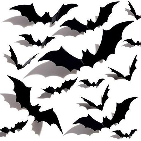 45 Elevated Halloween Decorations | Stylish Halloween Decor Ideas Bats Decoration, Halloween Fireplace, Scary Bat, Bat Decorations, Halloween Bat Decorations, Bat Wall, Halloween 3d, Halloween Party Supplies, Decoration Stickers