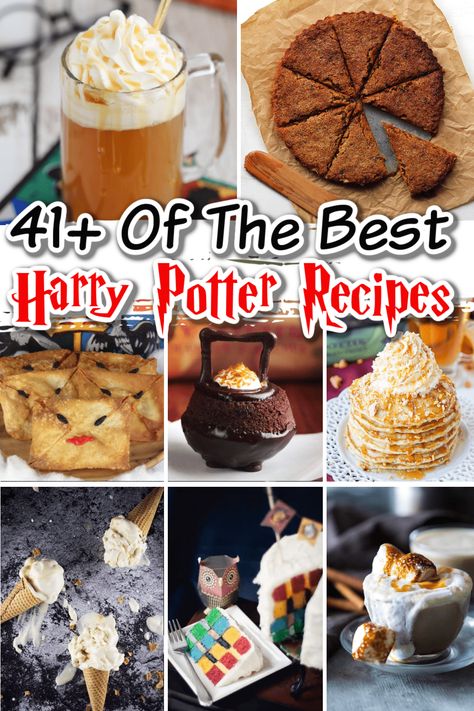 Harry Potter Food - Having a Harry Potter birthday? You'll need Harry Potter recipes too! These delicious treats from Harry Potter cakes to butterbeer will make it an awesome Harry Potter party! #harrypotter #harrypotterfood #harrypotterrecipes #harrypotterbirthday #harrypotterparty #hogwarts Harry Potter Projects, Harry Potter Parties, Dolci Harry Potter, Harry Potter Food Ideas, Harry Potter Recipes, Harry Potter Treats, Harry Potter Snacks, Harry Potter Parties Food, Harry Potter Movie Night