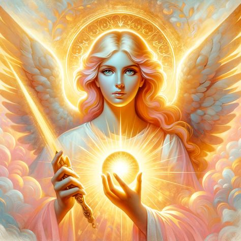 Arch Angel Uriel Arch Angel Uriel, Heavenly Angels Art, Uriel Angel, Uriel Archangel, Archangel Ariel, Arch Angels, Arch Angel, Awakening Art, Bible Artwork