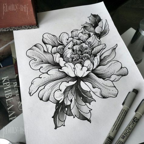 Simple Flower Tattoo, Tattoo Apprenticeship, Peonies Tattoo, Kampot, Floral Tattoo Design, Tattoo Portfolio, Flower Sketches, Unique Tattoo, 문신 디자인