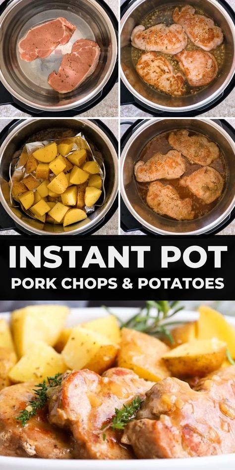 Instant Pot Pork Chops And Potatoes Recipes, Pork And Potatoes Instant Pot, Meat And Potatoes Instant Pot, Instant Pot Ranch Pork Chops And Potatoes, Easy Pork Chop Recipes Instant Pot, Tender Pork Chops Instant Pot, Instant Pot Pork Recipes Dinners, Pork Chop Instapot Recipes, Instant Pot Pork Chops And Potatoes