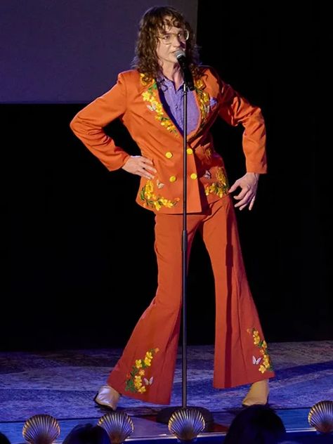 Hell Chris Fleming Suiting Suit Fashion Show Menswear, 80s Prom Suit, Weird Suits, Colorful Academia Outfit, Messy Suit, Queer Suit, 70s Clown, Funky Suits, 1960s Suit