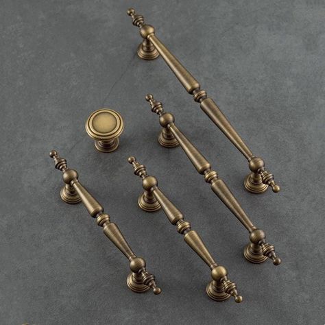 Antique brass cabinet hardware