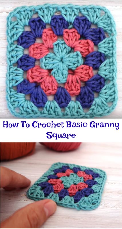 basic granny sqaure Crochet Basic Granny Square, Basic Granny Square, Sunburst Granny Square, Granny Square Haken, Temperature Blanket, Granny Square Crochet Patterns Free, Crochet Granny Square Blanket, Crochet Granny Square, Haken Baby