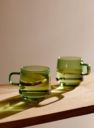 Drinking Green Tea, Mug Of Tea, Glass Cup Set, Bowls And Plates, Cups Set, Glass Cups, Glass Pieces, Breakfast Time, Dish Sets