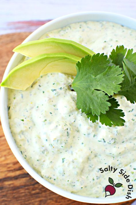 Cardi B Dip (Avocado Jalapeno Dip) Avocado Recipe Dip, Dips With Avocado, Cardi B Dip Ingredients, Cardi B Avocado Dip, Cardi B Jalapeño Dip Recipe, Cardi B Salsa Recipe, Avacodo Dip Recipe, Mexican Veggie Dip, Cilantro Cottage Cheese Dip