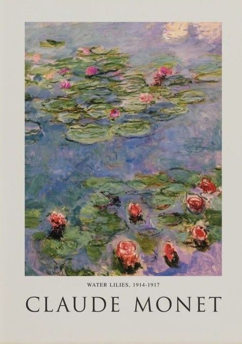 Water Lilies, Claude Monet, Fine Arts, A Book, Water, Wall, Art