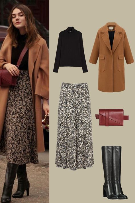 Long Coat Knee High Boots, Long Dress Coat Outfit, Long Skirt With Long Boots, Skirts Outfits For Winter, Long Skirt And Coat Outfit, Bohemian Style Winter Fall Outfits, Long Boots Winter Outfit, Leather Boots Outfit Knee High, Midi Skirt And Knee High Boots