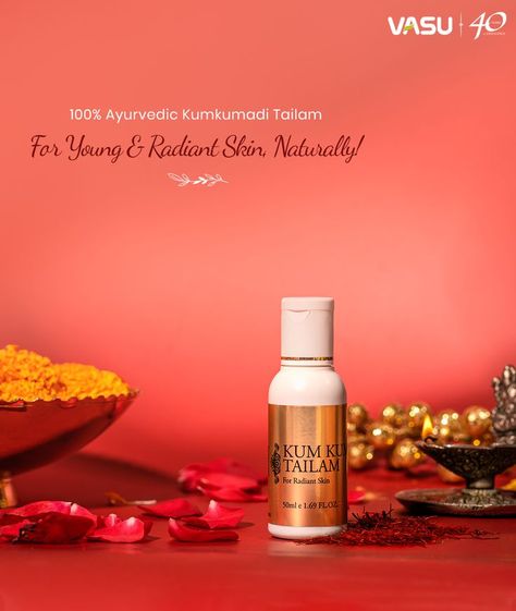 Kumkumadi Tailam, Ancient Ayurvedic Oil for Healthy & Radiant Skin. Product Link: https://bit.ly/3qJCd8P #KumkumadiTailam #Kumkumadi #Facialoil #Skincare #Faceoil #Naturalglow #Agespots #Wrinkles #Blemishes #GlowingSkin #Beauty #VasuHealthcare Kumkumadi Oil, Creative Advertising Photography, Ayurvedic Oil, Website Banner, Creative Advertising, Advertising Photography, Facial Oil, Face Oil, Natural Glow