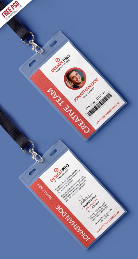 Office Identity Card Template PSD | PSDFreebies.com Identity Card Template, Id Card Design Template, Identity Card Design, Id Card Design, Employee Id Card, Employees Card, Card Design Template, Company Id, Id Card Template