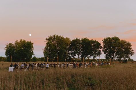 Long Harvest Table Wedding, Married In A Field, Open Pasture Wedding, Weddings In Fields, Dinner In A Field, Backyard Field Wedding, Outdoor Field Wedding Reception, Wedding In A Field Of Flowers, Country Field Wedding