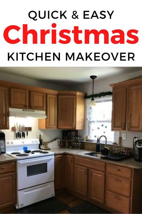 There's something about the traditional colors of red, green and white that add a sense of soul to my home. Here is my take on a traditional, rustic Christmas for my kirchen. #kitchenchristmasdecorations #diychristmaskitchen #christmaskitchendecor Christmas Decorations For Kitchen, Cheap Christmas Decorations, Decorations For Kitchen, Kitchen Organizing Ideas, Elegant Pumpkins, Christmas Decorations Cheap, Kitchen Decorations, Diy Nightstand, Deco Mesh Christmas Wreaths