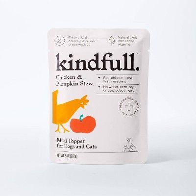 Chicken & Pumpkin Puree Pouch Dog Treat - 2.5oz - Kindfull™ Pumpkin Stew, Pet Food Packaging, Chicken Pumpkin, Create Logo, Food Branding, Pouch Packaging, Dog Branding, Food Graphic Design, 카드 디자인