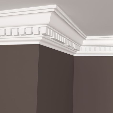 Dental Crown Molding, Dentil Crown Molding, Dental Molding, Molding Ceiling, Cornice Design, Dentil Moulding, Crown Moldings, Ceiling Design Ideas, Pop False Ceiling Design