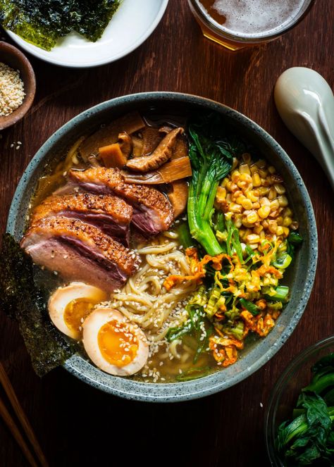 Tahini Ramen, Party Dinner Ideas, Miso Tahini, Seared Duck, Recipes Healthy Dinner, Duck Breast, Dinner Recipes Healthy, Homemade Noodles, Asian Soup