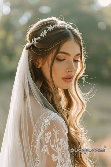 Woman Wants To Drop Out As Bridesmaid At Sister’s #Wedding After Her Ridiculous #Hairstyle Request #Bride Bride Hairstyles With Headband And Veil, Bridal Hairstyles With Headband And Veil, Wedding Hairstyles For Bride With Tiara, Arwen Hairstyle, Hair Piece And Veil, Half Up Wedding Hair With Veil, Wedding Hair Floral, Wedding Hair With Headband, Bridal Hairstyles With Veil