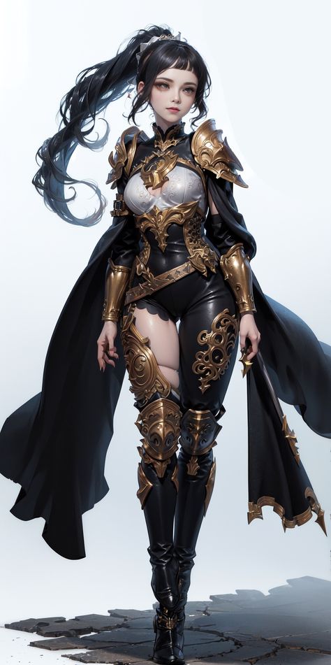 Armor Dress Warrior Princess, Fantasy Armor Dress, Female Armor Dress, Warrior Outfits Female, Female Warrior Outfit, Armored Dress, Fantasy Costume Design, Chinese Warrior, Warrior Outfit