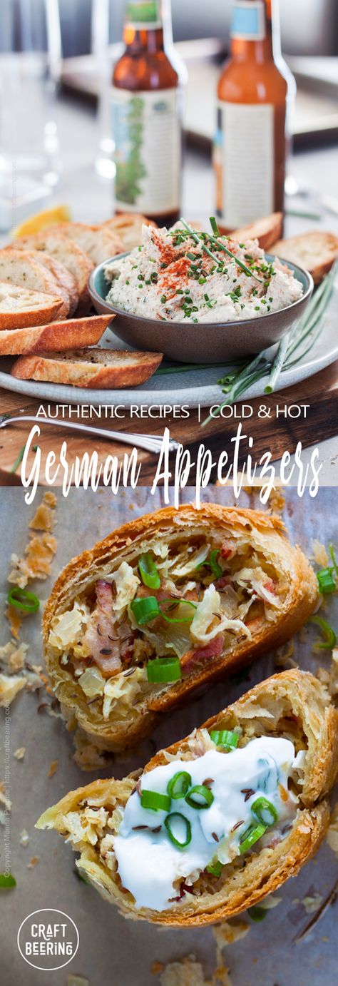 List of German appetizers along with links to recipes. From cold to hot - all of them easy work. #germanappetizers #germanrecipes #oktoberfestfood #oktoberfestparty #oktoberfestrecipes German Appetizers, German Meat, Easy German Recipes, German Food Authentic, Oktoberfest Food, Fall Appetizers, Meat Snacks, German Recipes, Easy Work