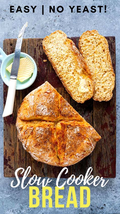 Gluten Free Dairy Free Bread Recipe, Open Sandwiches, Spelt Recipes, Crock Pot Bread, Yeast Free Breads, Pie Fillings, Slow Cooker Apple, Slow Cooker Bread, Homemade Baked Bread