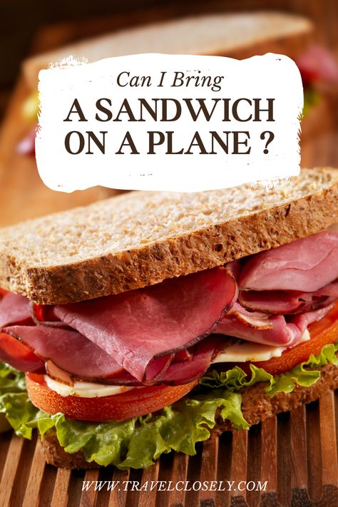 So can I bring a sandwich on a plane?  When it comes to taking sandwiches or food in general on planes, you are good to go as long as your snack or meal is solid but if you want to take some form of liquid with your sandwich there are certain restrictions. #airplane-food #airplane-etiquette #TSA-rules  #airplane #traveling #snacks #TSA-food-rules #long-flights #healthy-food #TSA-snacks #airplane-etiquette Food To Bring On Airplane Long Flights, Food To Pack On A Plane Long Flights, Flight Snacks Airplane, Plane Food Long Flights, Food For Plane Travel, Healthy Snacks For Airplane Travel, Snacks For Flights Air Travel, Food For Airplane Travel, Airplane Food Long Flights