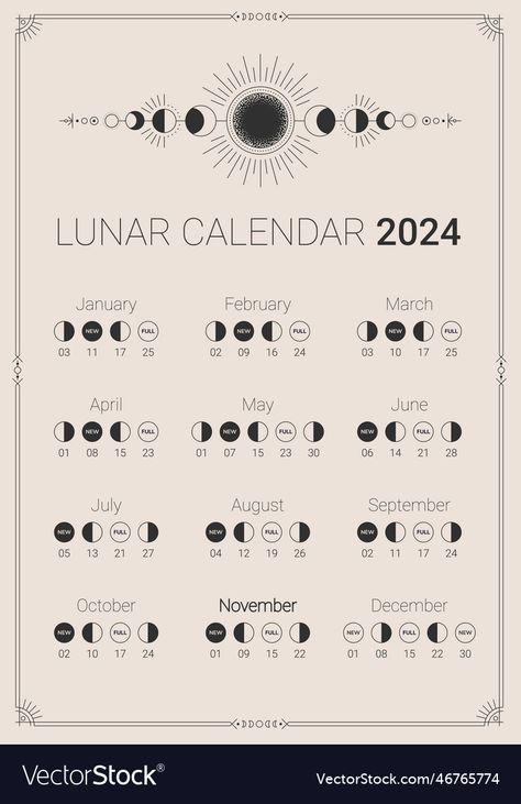 Moon Calendar Design, Lunar Calendar 2024, Moon Calendar 2024, Lunar Moon Phases, Card Background Design, Retrograde Planets, Moon Phase Calendar, Lunar Moon, Animal Humour