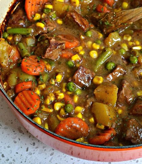 Mulligan Stew #stew #mulligan stew #mulligan stew recipe #what is mulligan stew #authentic mulligan stew #justapinchrecipes Mulligan Stew, Small Town Woman, Beef Potatoes, Easy Beef Stew, Italian Spices, Beef Stew Meat, Stew Meat, Tasty Kitchen, Tender Beef