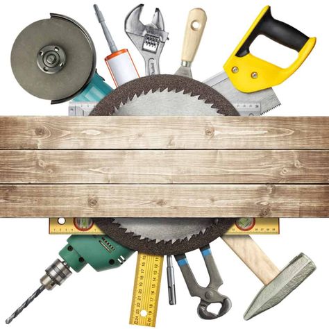 Carpentry, construction hardware tools collage. Handyman Logo, Tool Logo, Carpentry Tools, Woodworking Magazine, Construction Logo, Construction Tools, Woodworking Tips, Home Repair, Woodworking Shop