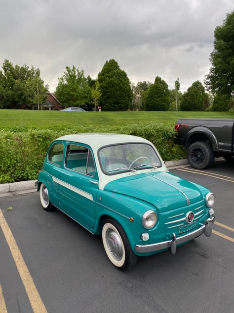 Car Vintage Aesthetic, Tiffany Blue Car, Car References, Teal Car, Turquoise Car, Teal Aesthetic, White Cars, 70s Cars, Aqua Blue Color