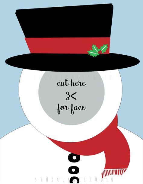 Party Selfie Station, Props For Photo Booth, Christmas Orderments, Snowman Cutout, Party Selfie, Selfie Station, Face Cut Out, Snowman Photos, Props Free