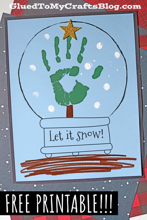 Snow Crafts For Kids, Baby Christmas Crafts, Snow Crafts, Snow Globe Crafts, Keepsake Ideas, Globe Crafts, Handprint Christmas, December Crafts, Creative Kids Crafts