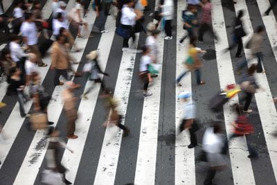 image Pedestrian Crossing, Blur Photography, Busy Street, People Walking, High Angle, Motion Blur, Rest And Relaxation, Perfect Strangers, High Contrast