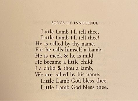 Songs Of Innocence, William Blake, The Lamb, Verses, How To Become, Songs, Quotes