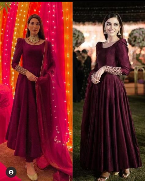 Maroon Anarkali Dress, Asian Suit, Maroon Anarkali, Orange Anarkali, Saree Skirt, Actress Dress, Desi Dress, Anarkali Dress Pattern, Pakistani Fashion Casual