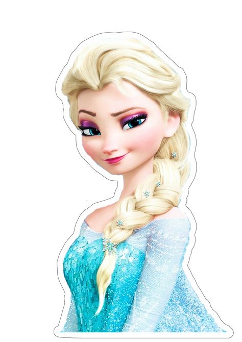 Elsa Stickers Free Printables, Frozen Printable Topper, Elsa Cake Topper Printable, Frozen Cake Topper Printable, Elsa Topper, Elsa Printable, Cake Paper Craft, Diy Cake Topper Printable, Frozen Elsa Cake Topper