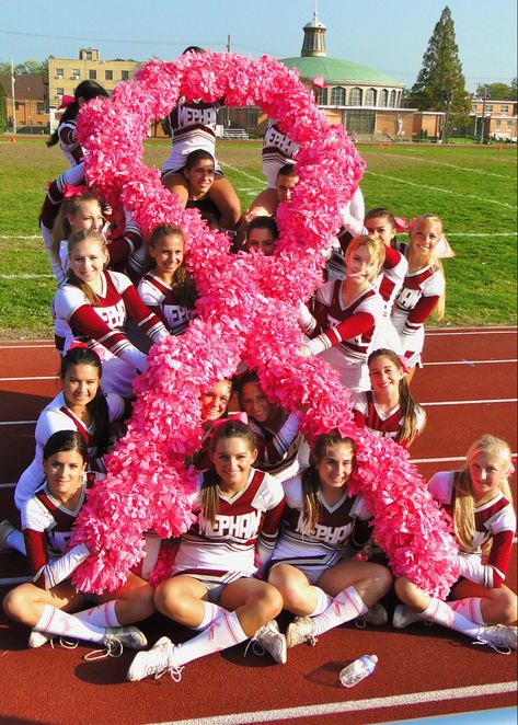 Pink Out Cheerleaders, Pink Out Cheer Ideas, Cheer Pink Out, Pink Out Cheer Shirts, Cheer Coach Aesthetic, Pink Out Ideas, Cheer Activities, Pink Out Cheer, Cheer Themes