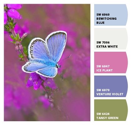 Paint colors from ColorSnap by Sherwin-Williams Butterfly Colouring, Butterfly Colour, Cute Alphabet, Ice Plant, Color Schemes Colour Palettes, Colour Inspiration, Design Seeds, Color Palette Design, Artistic Inspiration