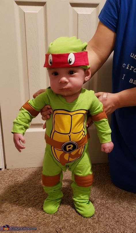 Baby Ninja Turtle Costume, Ninja Turtle Theme Party, Baby Ninja Turtle, Teenage Mutant Ninja Turtles Costume, Ninja Turtle Theme, Turtle Costume, Ninja Turtle Costume, Turtle Costumes, Teenage Mutant Ninja Turtle