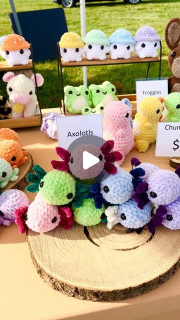 Amigurumi Plushies, Crochet Craft Fair, Make Others Happy, Fair Display, Handmade Plushies, Craft Fair Displays, Crocheted Items, Crochet Shop, Fun Crochet Projects