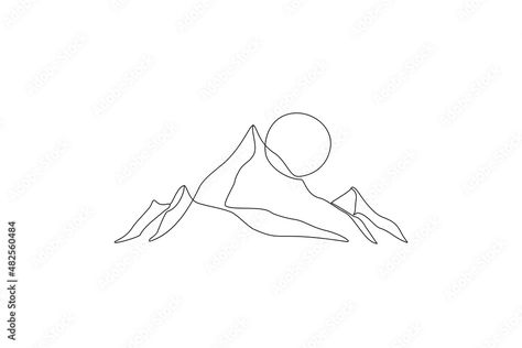 Mountain Range Line Art, Line Mountain Drawing, Mountain Background Drawing, Mountains Drawing Simple, Mountain Drawing Simple, Drawing Of Mountains, Mountain Line Drawing, Mountain Line Art, Mountains Drawing