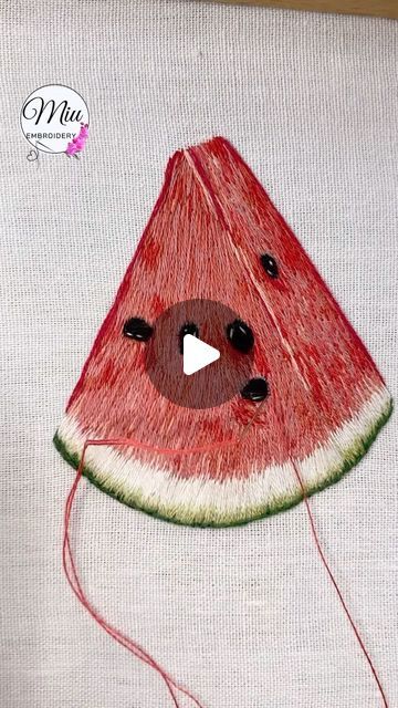 5K views · 1K likes | Thread Painting by Miu on Instagram: "So this is what I’ve been working on : teaching how to embroider a watermelon 🍉 in colored pencil style 😊 To learn: join me on  https://patreon.com/MiuEmbroidery  Or find the link in bio.  #watermelon #embroiderypattern #embroiderydesign #birdembroidery #needlework #needlepainting #flowerembroidery #embroideryvideo #embroideryart #hoopembroidery #embroideryflowers #fiberart #embroideryartist #embroideryhoop #needlepainting #threadpainting #broderie #broderiemain  #งานปักมือ #งานปัก #bordado #bordadoamano #dmcembroidery #miuembroidery  #자수 #刺繍" Watermelon Embroidery, Embroidery Videos, Bird Embroidery, Thread Painting, Colored Pencil, Embroidery Hoop, Embroidery Flowers, Embroidery Art, Join Me