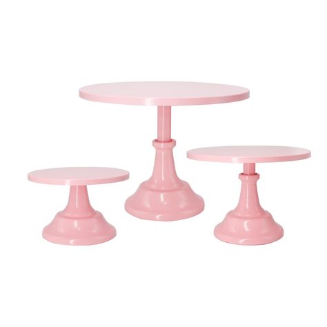 PRICES MAY VARY. Package: A total of 3 cake stands, the color is vermicelli, the size is 7.8"/20cm(S), 9.8"/25cm(M), 11.8"/30cm(L) in diameter. Material: The material is made of high-quality metal, 100% food safe, environmentally friendly, durable, and can be used with confidence. Pink high-footed cake stand: European-style simple design, plus the light pink modulation, romantic and atmosphere, set off the elegant texture of desserts, can also be used as home decorations, it is also very beautif Metal Cake Stand, Round Cake Stand, Sbs Food, Candy Display, Round Cake, Food Table, Dessert Cupcakes, Wedding Cupcakes, Round Cakes