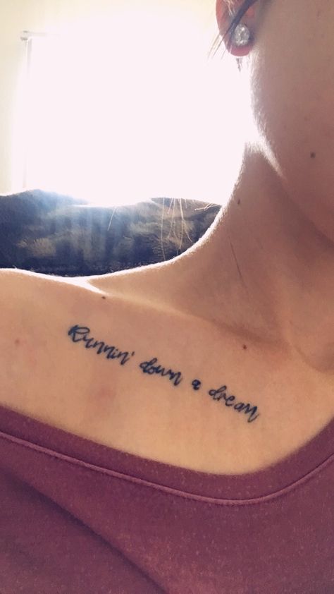 Tom Petty Runnin’ down a dream Tom Petty Tattoo, Petty Tattoo, Forearm Tattoo Women, Tattoo Women, Tom Petty, Forearm Tattoo, I Tattoo, A Dream, Tattoos For Women