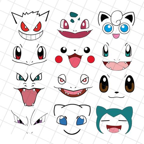 Pokemon Trunk Or Treat Ideas, Eyes Printable, Pikachu Face, Pokemon Party Decorations, Pokemon Faces, Pokemon Themed Party, Pikachu Coloring Page, Pokemon Room, Pokemon Diy