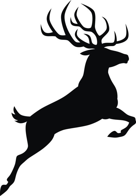 Black deer Deer Spirit Animal, Deer Outline, Deer Spirit, Deer Sticker, Hirsch Silhouette, Owl Tattoo Drawings, Deer Vector, Deer Drawing, Black Deer