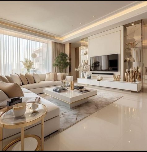 Luxury Living Room Inspiration, Cream Living Rooms, Classy Living Room, Elegant Living Room Decor, Latest Living Room Designs, Beige Living Rooms, Living Room Design Inspiration, Ceiling Ideas, Living Room Ceiling